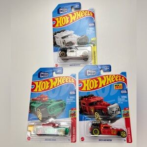 Hot Wheels MEGA Brick Rides Lot Of 3 Cars Bricking Speed - Brick and Motor